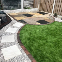 Paving stones in garden