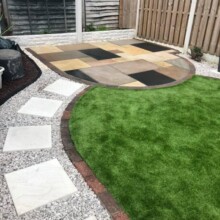 Paving stones in garden